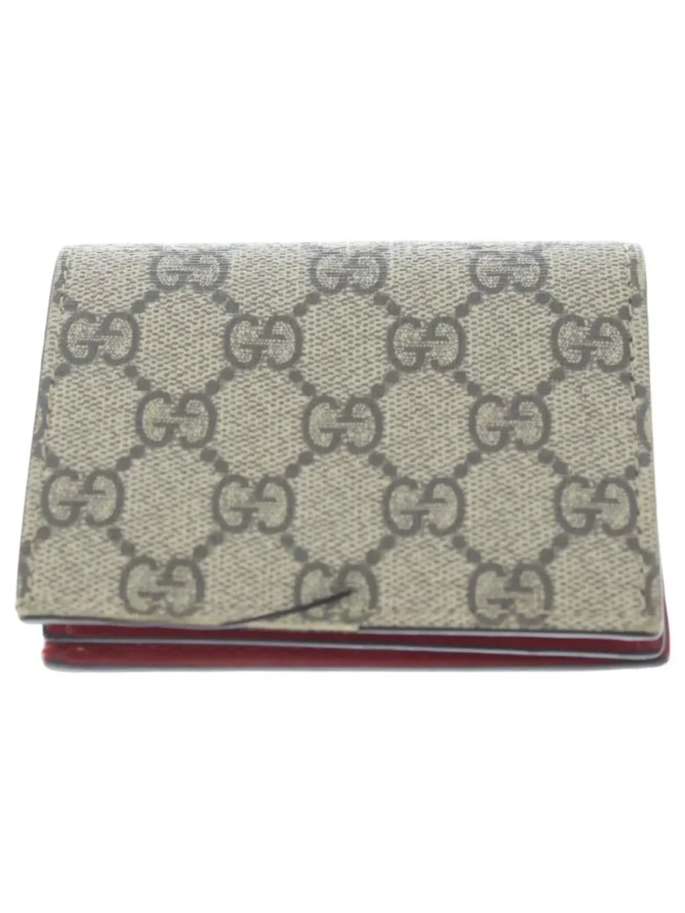 Gucci GG Supreme Cherry Compact Wallet Bifold Beige - Picture 2 of 6